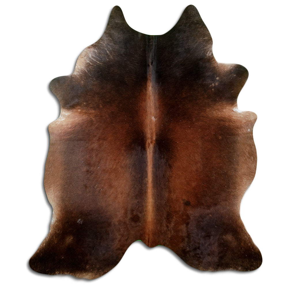 Tappeto in pelle di mucca marrone L
