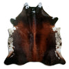 Tappeto in pelle di mucca marrone M