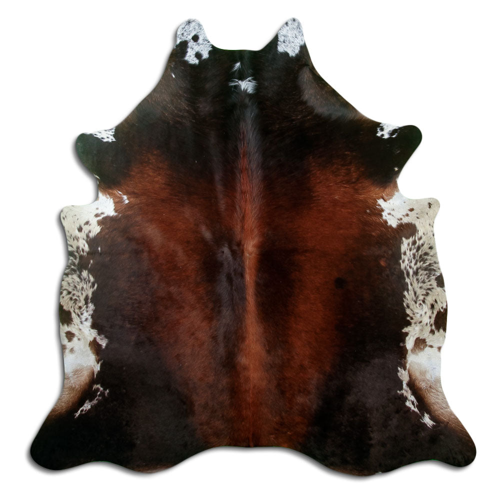 Tappeto in pelle di mucca marrone M