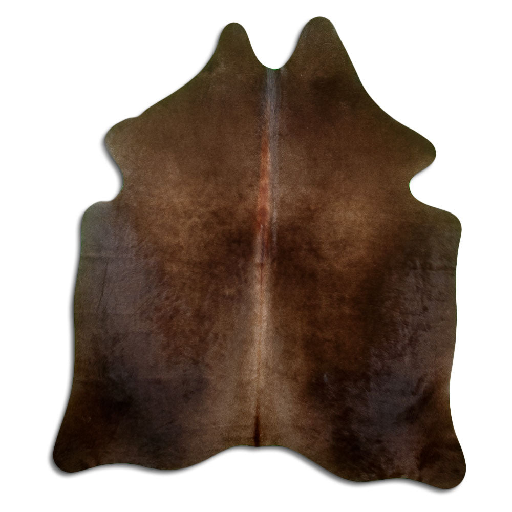 Tappeto in pelle di mucca marrone M