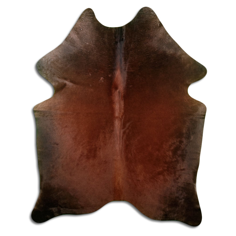 Tappeto in pelle di mucca marrone L