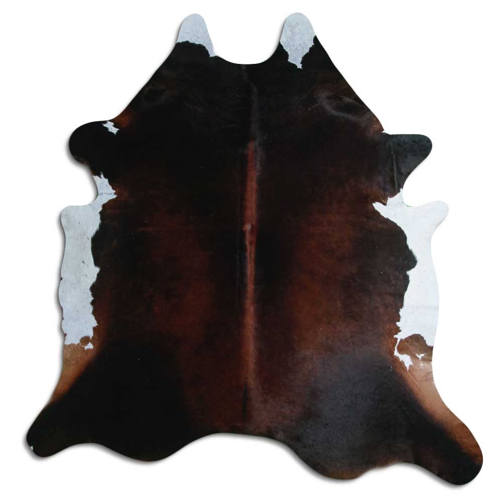 Tappeto in pelle di mucca marrone XL