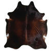 Tappeto in pelle di mucca marrone XL