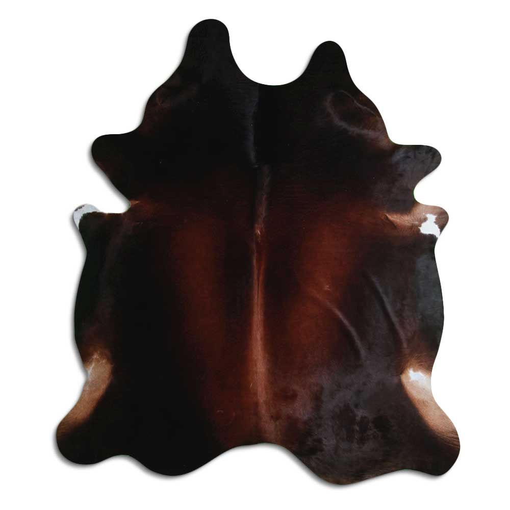 Tappeto in pelle di mucca marrone XXL