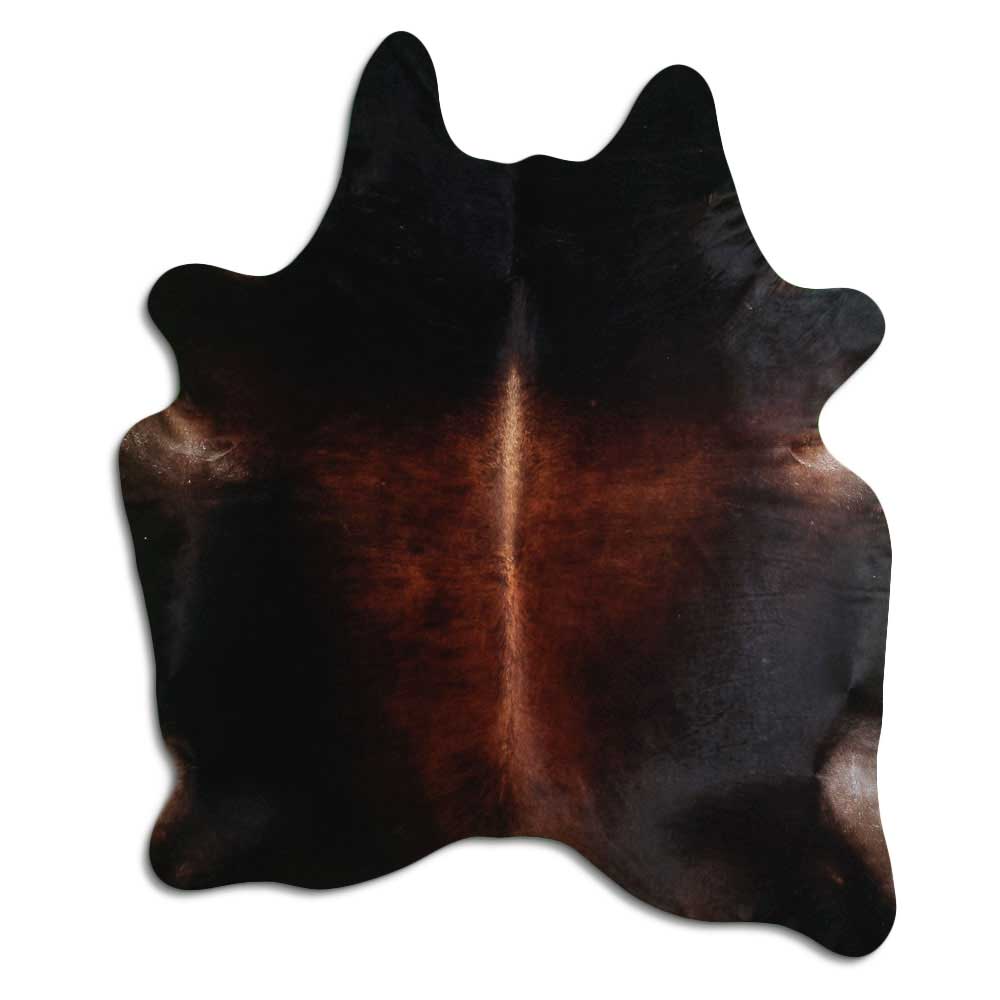 Tappeto in pelle di mucca marrone XL