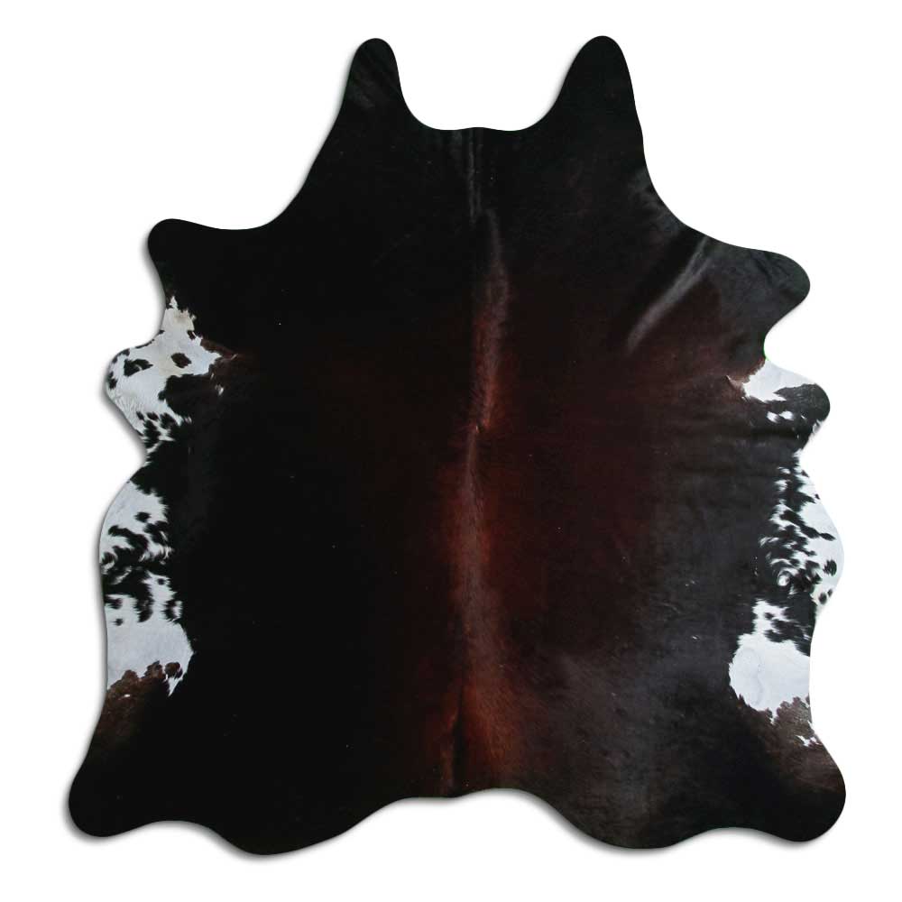 Tappeto in pelle di mucca marrone XL
