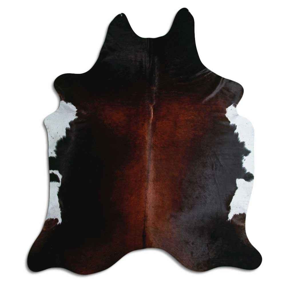 Tappeto in pelle di mucca marrone XL
