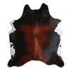 Tappeto in pelle di mucca marrone XL