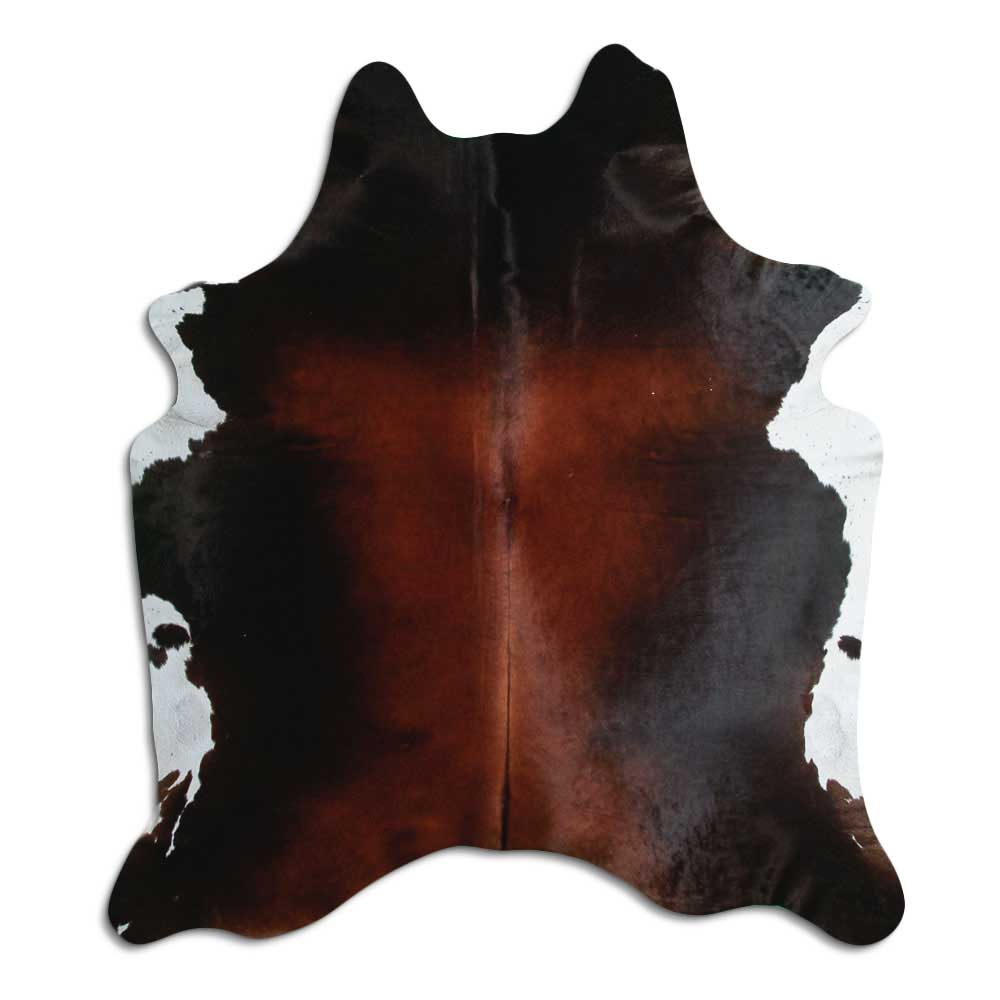 Tappeto in pelle di mucca marrone XL