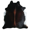 Tappeto in pelle di mucca marrone XL