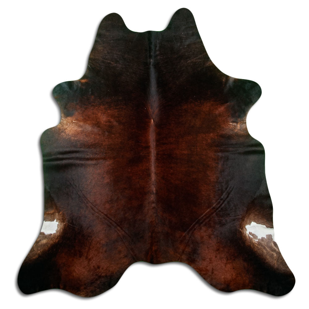 Tappeto in pelle di mucca marrone XL