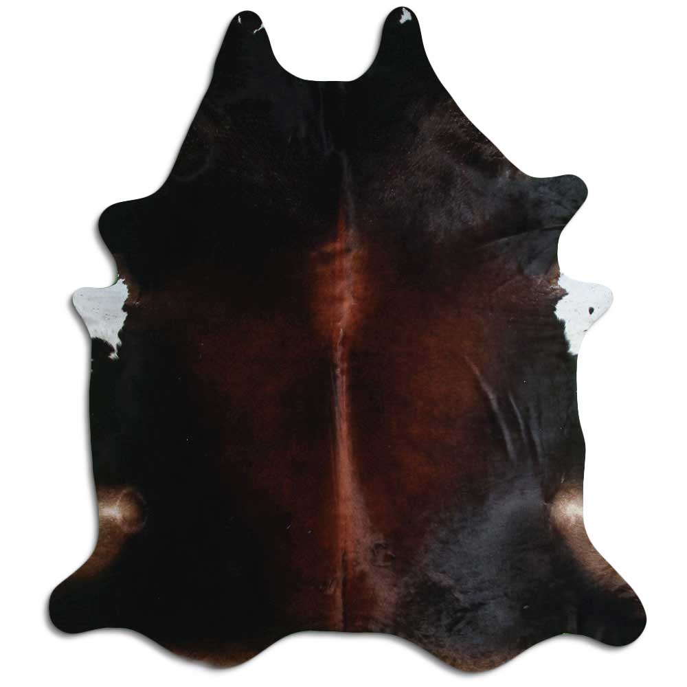 Tappeto in pelle di mucca marrone XXL