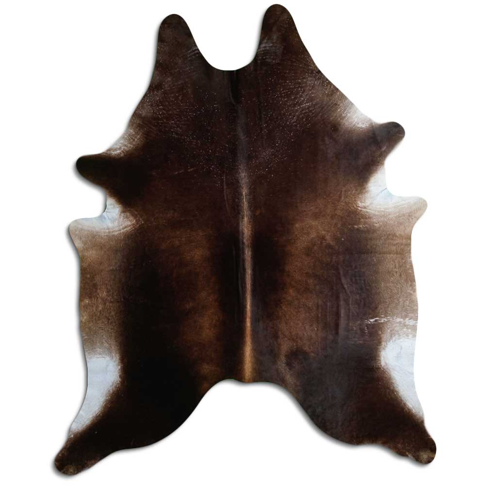 Tappeto in pelle di mucca marrone XXL