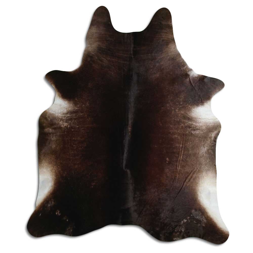 Tappeto in pelle di mucca marrone XL