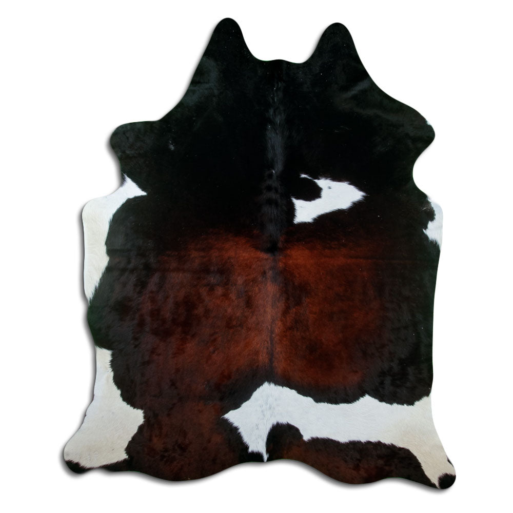 Tappeto in pelle di mucca tricolore XL
