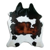 Tappeto in pelle di mucca tricolore XL