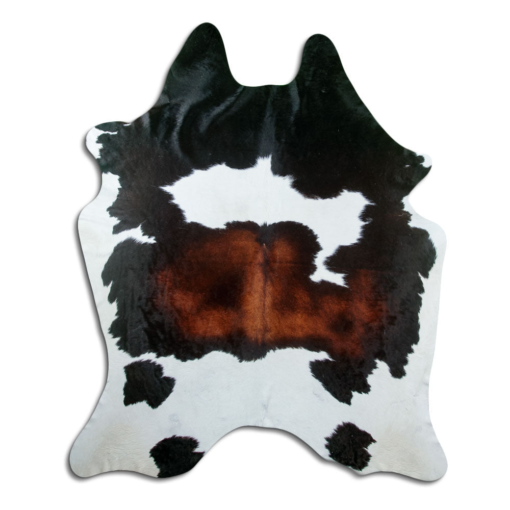 Tappeto in pelle di mucca tricolore XL