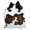 Tappeto in pelle di mucca tricolore XL