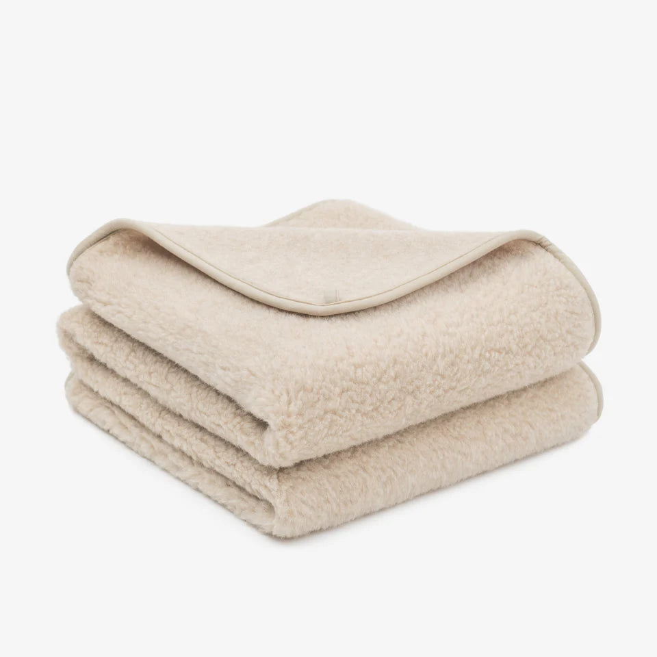 Coperta in lana merino "Almond" | monostrato