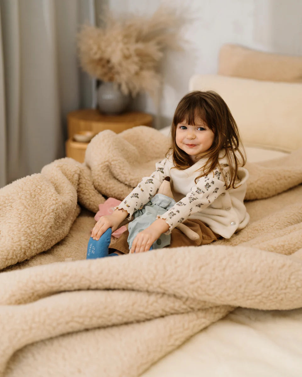 Coperta in lana merino "Nut" | doppio strato
