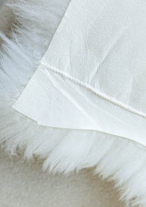 Pelle di pecora bianca XXXXL