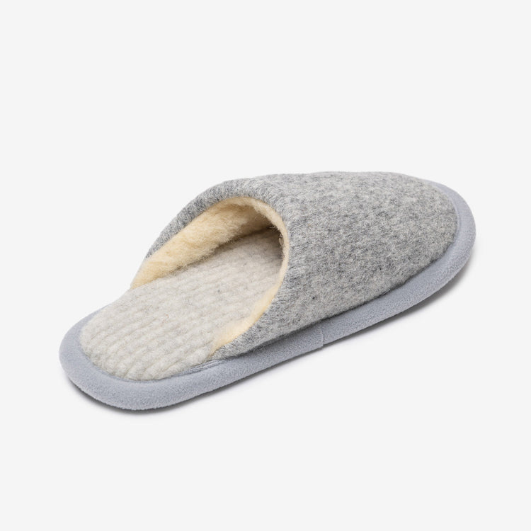 Pantofole in lana merino Marmo