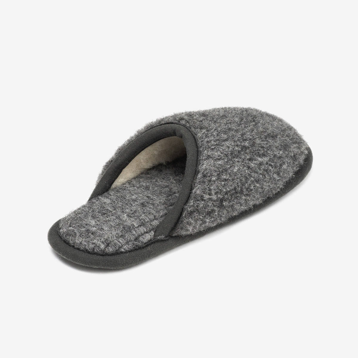 Pantofole in lana merino Granito