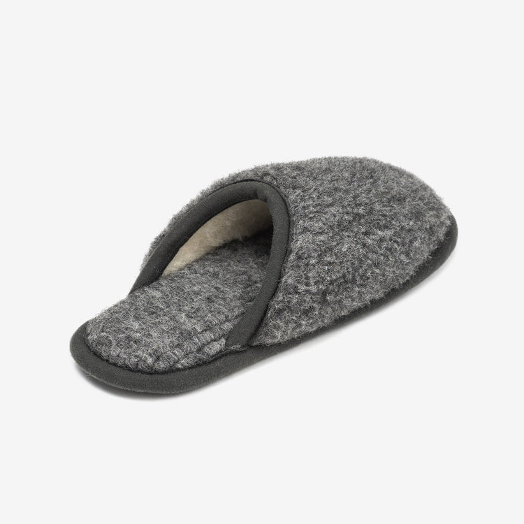 Pantofole in lana merino Granito