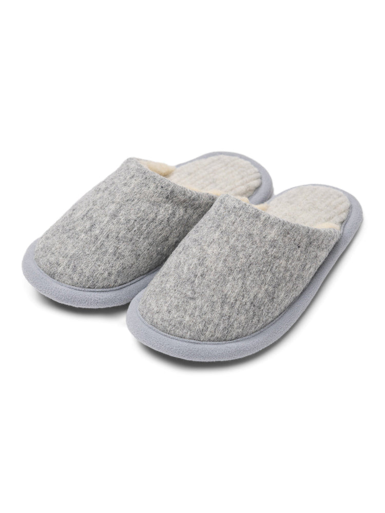 Pantofole in lana merino Marmo